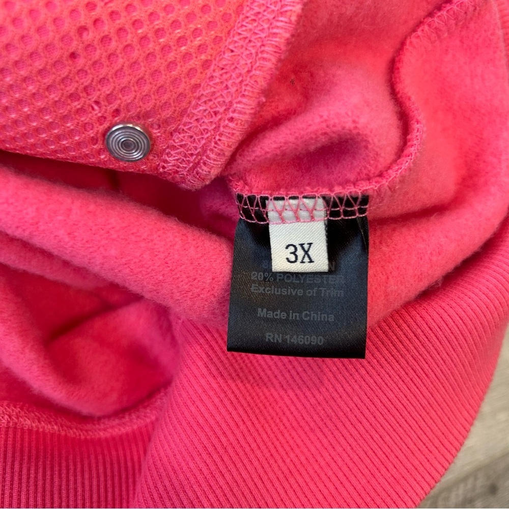 Thumb United Pink Casey Fleece Hoodie Full Zip Sweatshirt Women's 3X - Picture 9 of 13